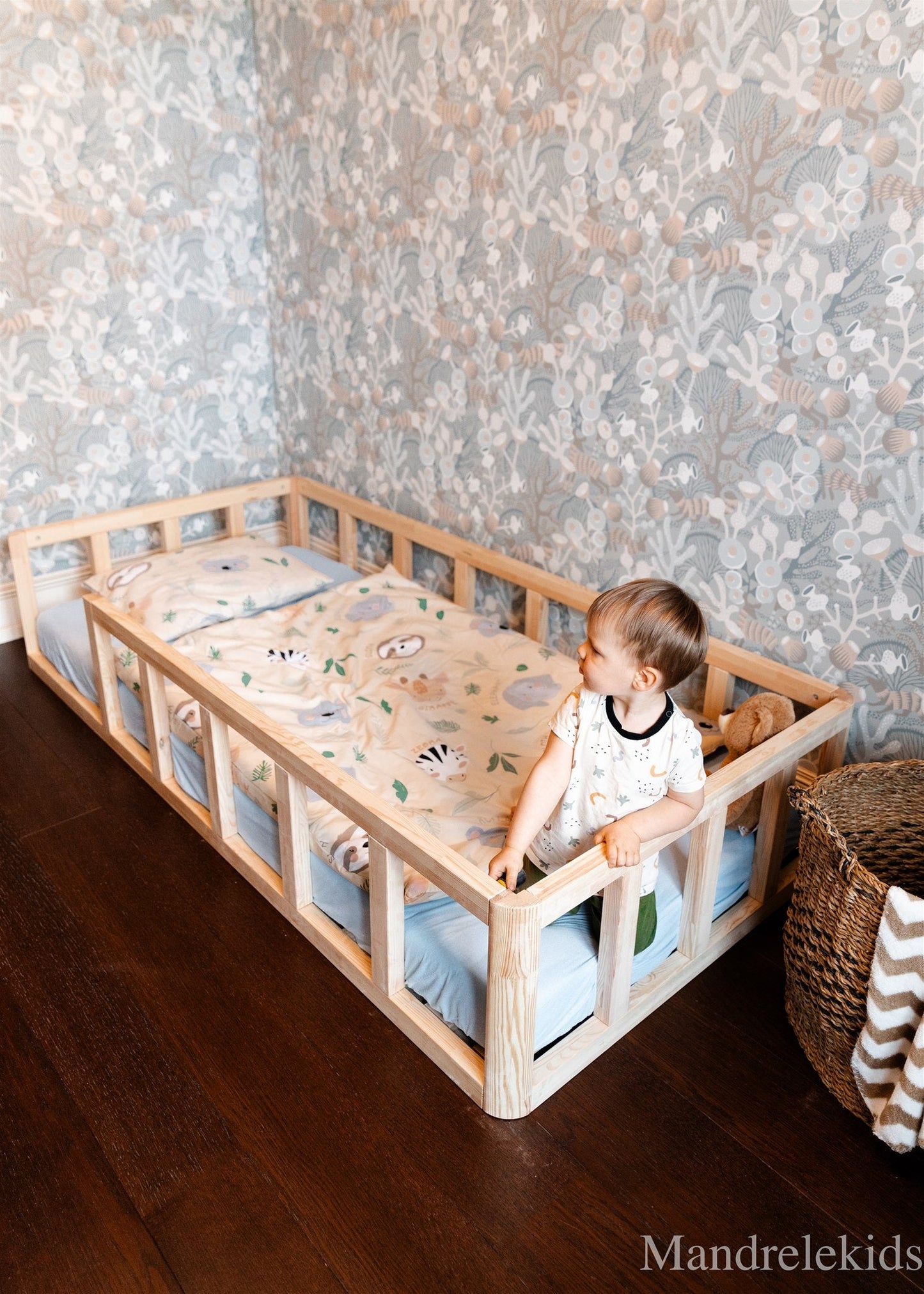 Toddler Floor Bed (with Rare Rails)