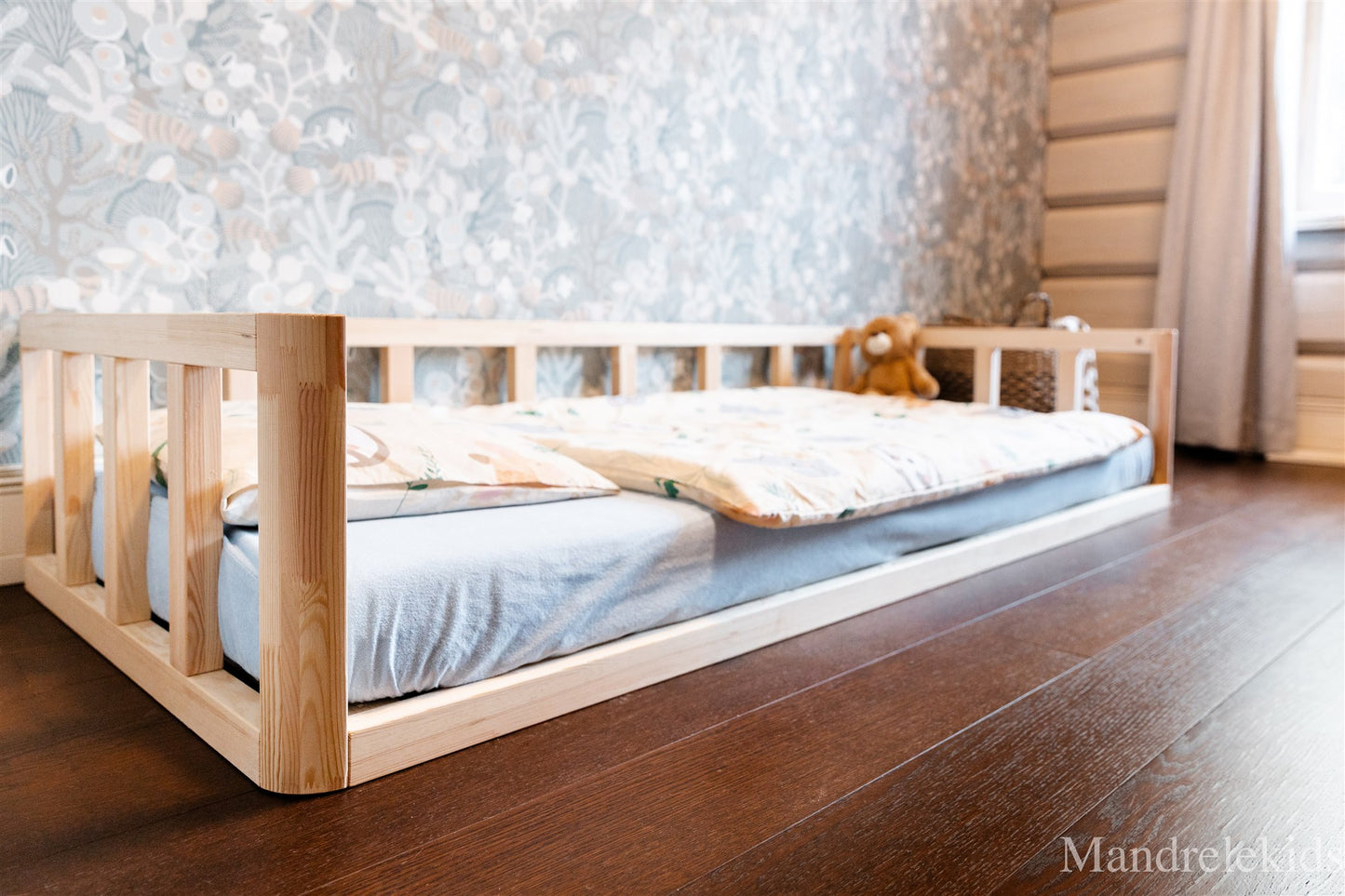 Toddler Floor Bed (with Rare Rails)