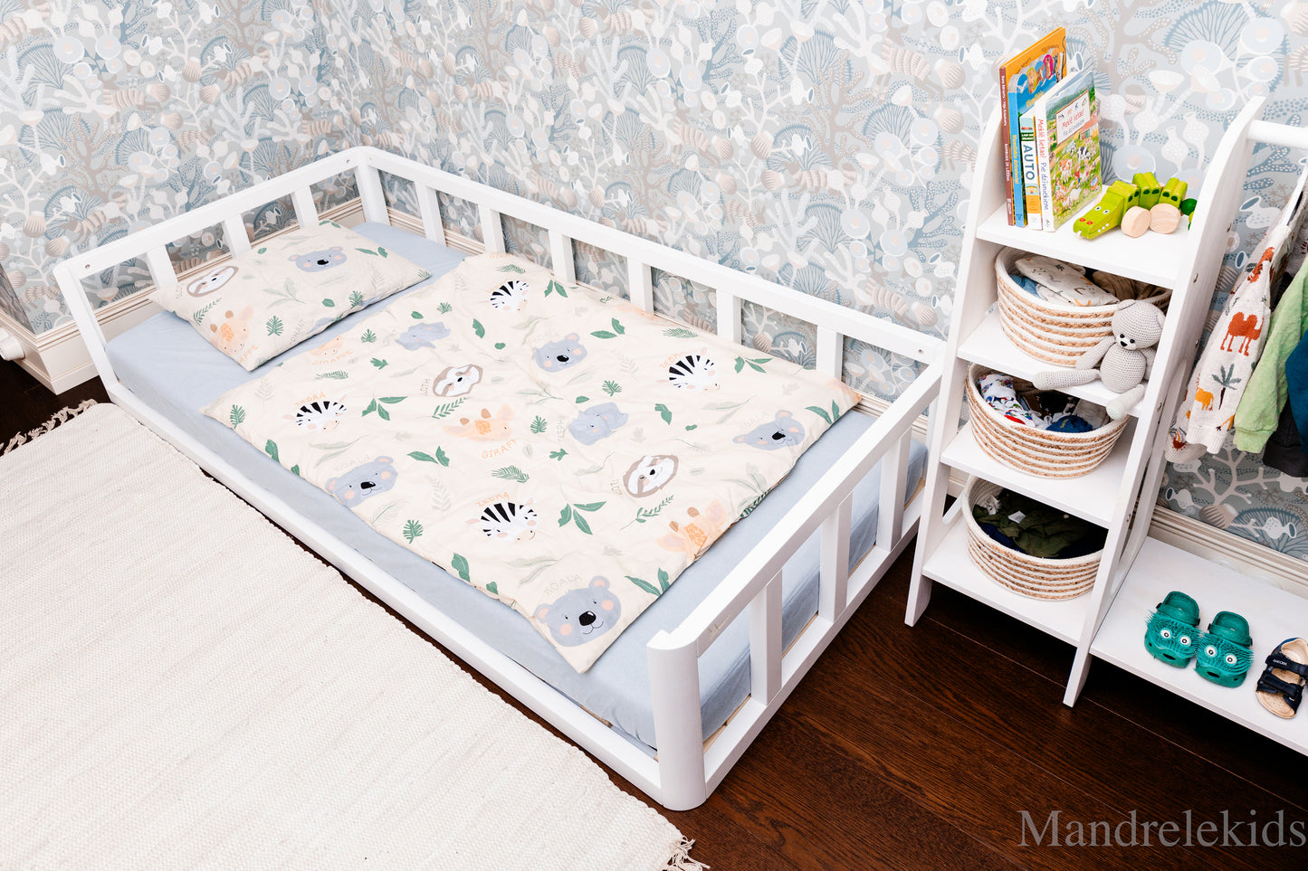 Toddler Floor Bed (with Rare Rails)