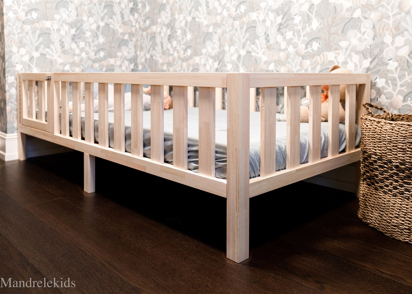 Toddler Bed on Legs (with Doors)