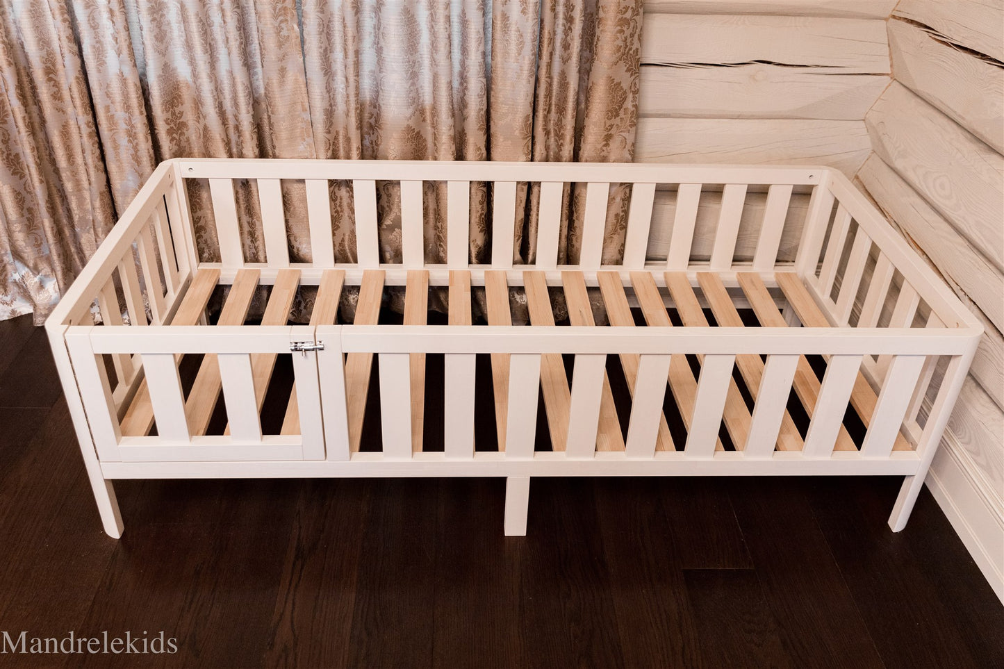 Toddler Bed on Legs (with Doors)