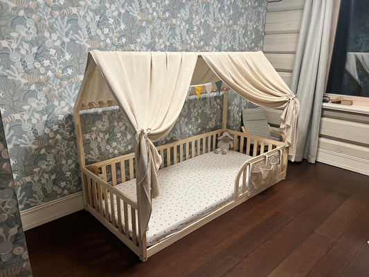 Rideaux de lit maison