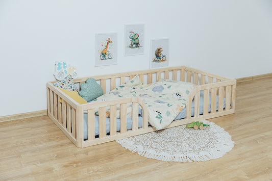 Lit au sol pour tout-petit (avec ouverture arrondie au milieu)