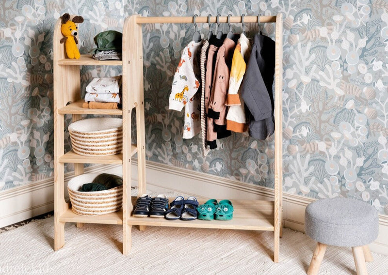 Porte-vêtements Montessori pour enfants