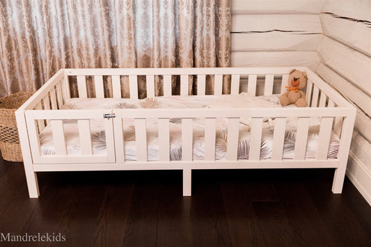 Toddler Bed on Legs (with Doors)