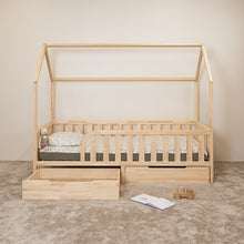 (D) Toddler House Bed on Legs (with Storage)