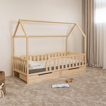 (D) Toddler House Bed on Legs (with Storage)