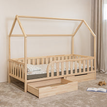 (A) Lit cabane Montessori au sol pour enfant
