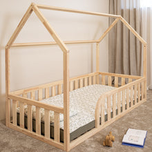 (A) Lit cabane Montessori au sol pour enfant