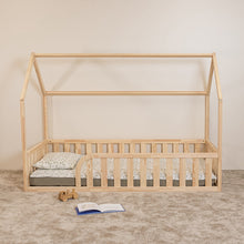 (A) Lit cabane Montessori au sol pour enfant