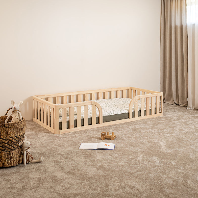 Montessori Toddler Floor Bed with Rounded Middle Opening
